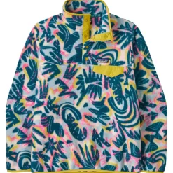 Polaire Femme|Sweat - Pull - Poncho<Patagonia Pull Women’s Lightweight Synchilla Snap-T Wild Botanist Tidal Teal