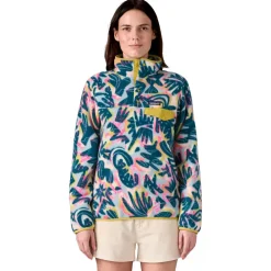 Polaire Femme|Sweat - Pull - Poncho<Patagonia Pull Women’s Lightweight Synchilla Snap-T Wild Botanist Tidal Teal