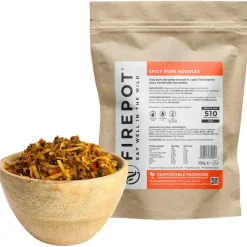 Sale Repas Lyophilisé   Nouilles Epicées Au Porc 125 g. Repas Lyophilisés