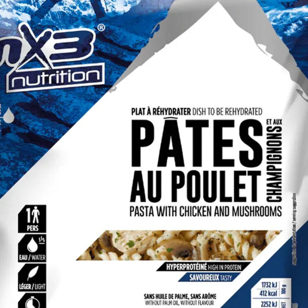 Online Repas Lyophilisé Pâtes au poulet et champignons 130 g. Repas Lyophilisés
