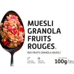 Sale Repas Lyophilisé   Muesli Granola Fruits Rouges 100 g. Repas Lyophilisés