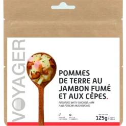 Hot Repas Lyophilisé   Pommes De Terre Au Jambon Fumé Et Aux Cèpes 125 g. Repas Lyophilisés