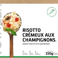 Sale Repas Lyophilisé   Risotto Crémeux Aux Champignons 150 g. Repas Lyophilisés