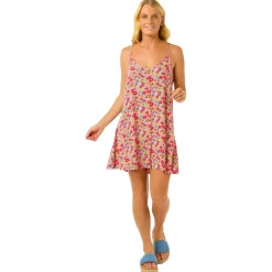 New Robe Las Dalias Ditsy Cover Up Blue Combinaison - Robe