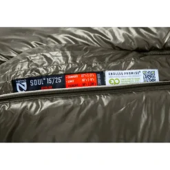 Clearance Sac de couchage Soul 15/25 Smokey Olive Fog Spicy Orange Sac Couchage Synthétique