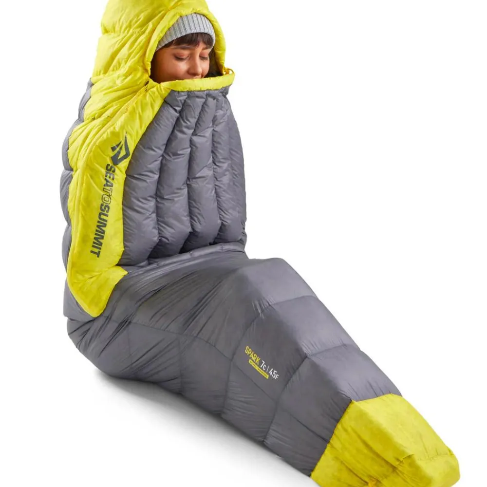 Hot Sac de couchage Spark Women's -9°C/15°F Grey Yellow Sac De Couchage En Duvet