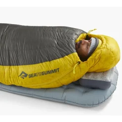 Hot Sac de couchage Spark -1°C/30°F Grey Yellow Sac De Couchage En Duvet