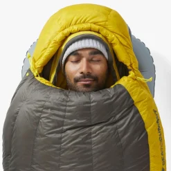 Hot Sac de couchage Spark -1°C/30°F Grey Yellow Sac De Couchage En Duvet