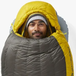 Hot Sac de couchage Spark -1°C/30°F Grey Yellow Sac De Couchage En Duvet