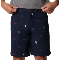 Pantalon - Short<Columbia Short M's Washed Out Printed Short Collegiate Navy Camp