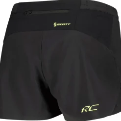 Hot Short de trail Split Shorts W's Rc Run Black Yellow Short Trail|Vêtements De Trail