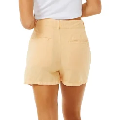 Clearance Short Premium Linen Light Orange Pantalon - Short