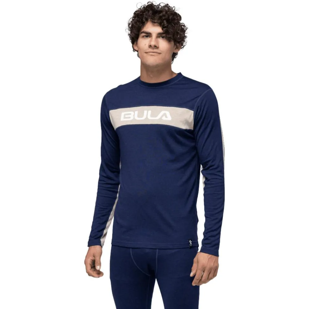 Sous-vêtement technique Retro Wool Crew Navy Homme Sous-Vêtement Homme|Sous-Vêtements Thermiques