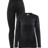 Sous-vêtement technique Core Warm Baselayer Set W Black Black Femme Sous-Vêtement Femme