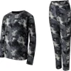 Sale Sous-vêtement technique Kids Thermal Baselayer Set Distressed Print Enfant Sous-Vêtement Enfant