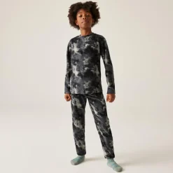 Sale Sous-vêtement technique Kids Thermal Baselayer Set Distressed Print Enfant Sous-Vêtement Enfant