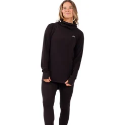 Clearance Sous-vêtement technique Icecold Merino Wool Gaiter Rib Top Black Femme Sous-Vêtement Femme