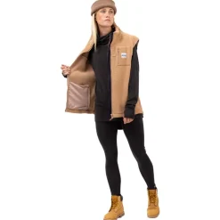 Clearance Sous-vêtement technique Icecold Merino Wool Gaiter Rib Top Black Femme Sous-Vêtement Femme