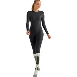 Clearance Sous-vêtement technique Wool Tech Long Tight Regular Fit W Black Femme Collant Technique|Sous-Vêtement Femme