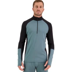 Hot Sous-vêtement technique M's Olympus Half Zip Burnt Sage Black Homme Sous-Vêtement Homme