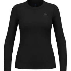 Discount Sous-vêtement technique Top Crew Neck L/S Merino 200 W Black Femme Sous-Vêtement Femme