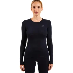 Discount Sous-vêtement technique Top Crew Neck L/S Merino 200 W Black Femme Sous-Vêtement Femme
