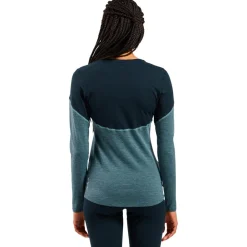 Sous-Vêtement Femme<Odlo Sous-vêtement technique Revelstoke Pw 150 Top W Provincial Blue Dark Sapphir