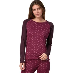 Sous-Vêtement Femme|Sous-Vêtements Thermiques<Patagonia Sous-vêtement technique W's Cap Midweight Crew Fire Floral Night Plum