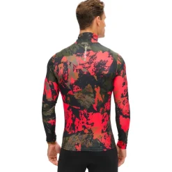 Best Sous-vêtement technique Base Layer Half Zip Top Volcanic Mountain Orange Homme Sous-Vêtement Homme