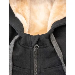 Online Sweat Hoodie Plush Black Sweat - Pull - Poncho