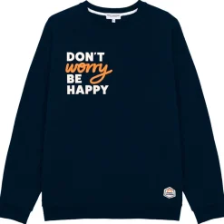 Sweat Clyde Don't Worry (Tricotin) Navy Sweat - Pull - Poncho