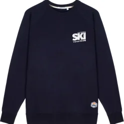 Best Sweat Clyde Ski Winter Club Print Navy Sweat - Pull - Poncho