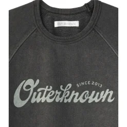 Hot Sweat Script Crew Faded Black Sweat - Pull - Poncho