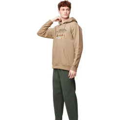 Online Sweat Dad & Son Panther Hoodie Dark Stone Sweat - Pull - Poncho