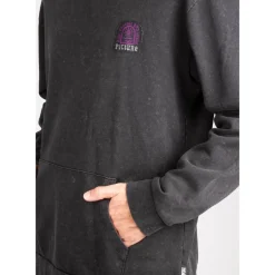 Best Sweat Picturide Hoodie Black Washed Sweat - Pull - Poncho