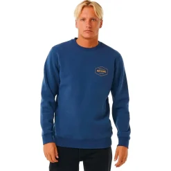 Sweat - Pull - Poncho<Rip Curl Sweat Stapler Crew Washed Navy