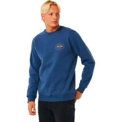 Sweat - Pull - Poncho<Rip Curl Sweat Stapler Crew Washed Navy
