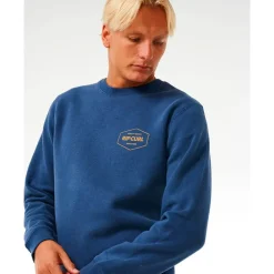 Sweat - Pull - Poncho<Rip Curl Sweat Stapler Crew Washed Navy