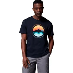T-Shirt Randonnée<Columbia Tee-shirt de rando Path Lake Graphic Tee II Black Circular Linescape
