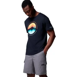 T-Shirt Randonnée<Columbia Tee-shirt de rando Path Lake Graphic Tee II Black Circular Linescape