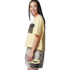 T-Shirt Randonnée<Columbia Tee-shirt de rando Painted Peak Knit Ss Cropped Top W Sunkissed Shark