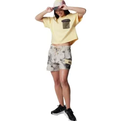 T-Shirt Randonnée<Columbia Tee-shirt de rando Painted Peak Knit Ss Cropped Top W Sunkissed Shark