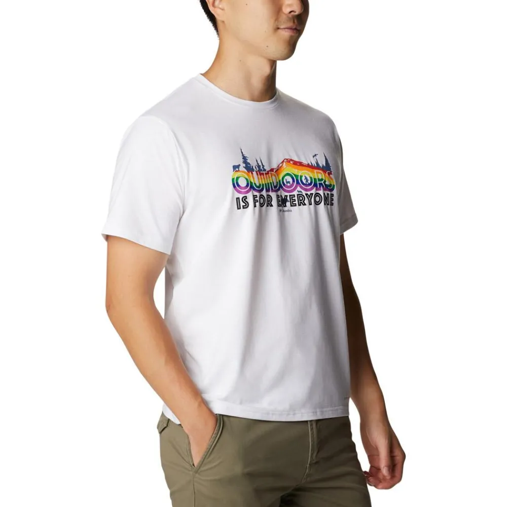 Hot Tee-shirt de rando M's Sun Trek SS Graphic Tee White / Multi C Graphic T-Shirt Randonnée