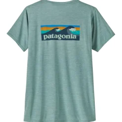 T-Shirt Escalade|T-Shirt Randonnée<Patagonia Tee-shirt de rando Capilene Cool Daily Graphic Shirt Waters Boardshort Logo Thermal Blue X Dye