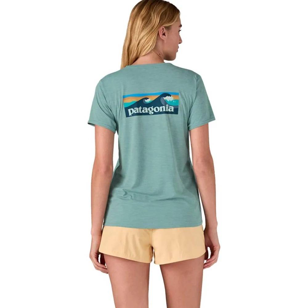T-Shirt Escalade|T-Shirt Randonnée<Patagonia Tee-shirt de rando Capilene Cool Daily Graphic Shirt Waters Boardshort Logo Thermal Blue X Dye