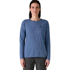 Discount Tee-shirt de rando W's LS Capilene Cool Daily Graphic Driftways Current Blue X Dye T-Shirt Randonnée