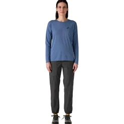 Discount Tee-shirt de rando W's LS Capilene Cool Daily Graphic Driftways Current Blue X Dye T-Shirt Randonnée