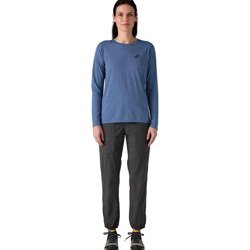 Discount Tee-shirt de rando W's LS Capilene Cool Daily Graphic Driftways Current Blue X Dye T-Shirt Randonnée