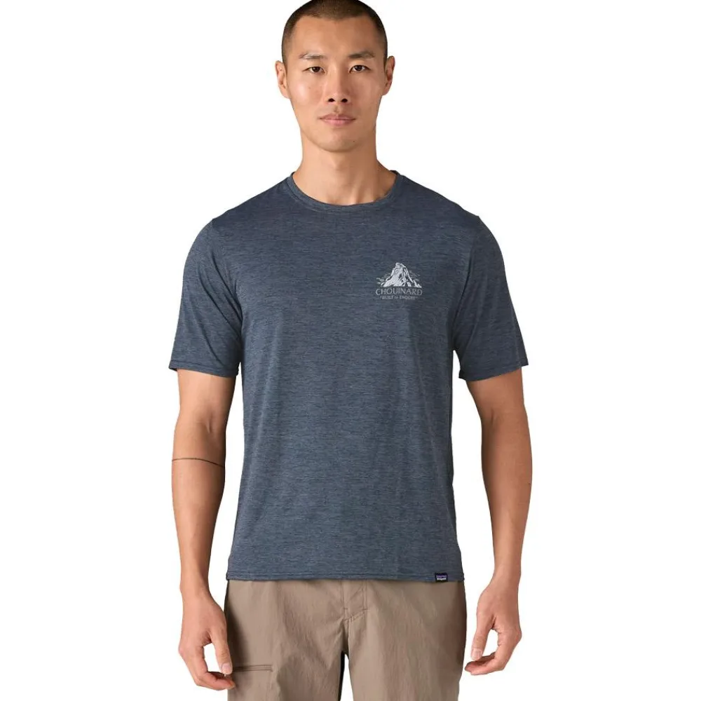 Best Tee-shirt de rando M's Cap Cool Daily Graphic Chouinard Crest Smolder Blue X Dye T-Shirt Randonnée