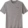 Outlet Tee-shirt de rando M's Capilene Cool Daily Graphic Shirt Water Abalone Blue Feather Grey T-Shirt Randonnée